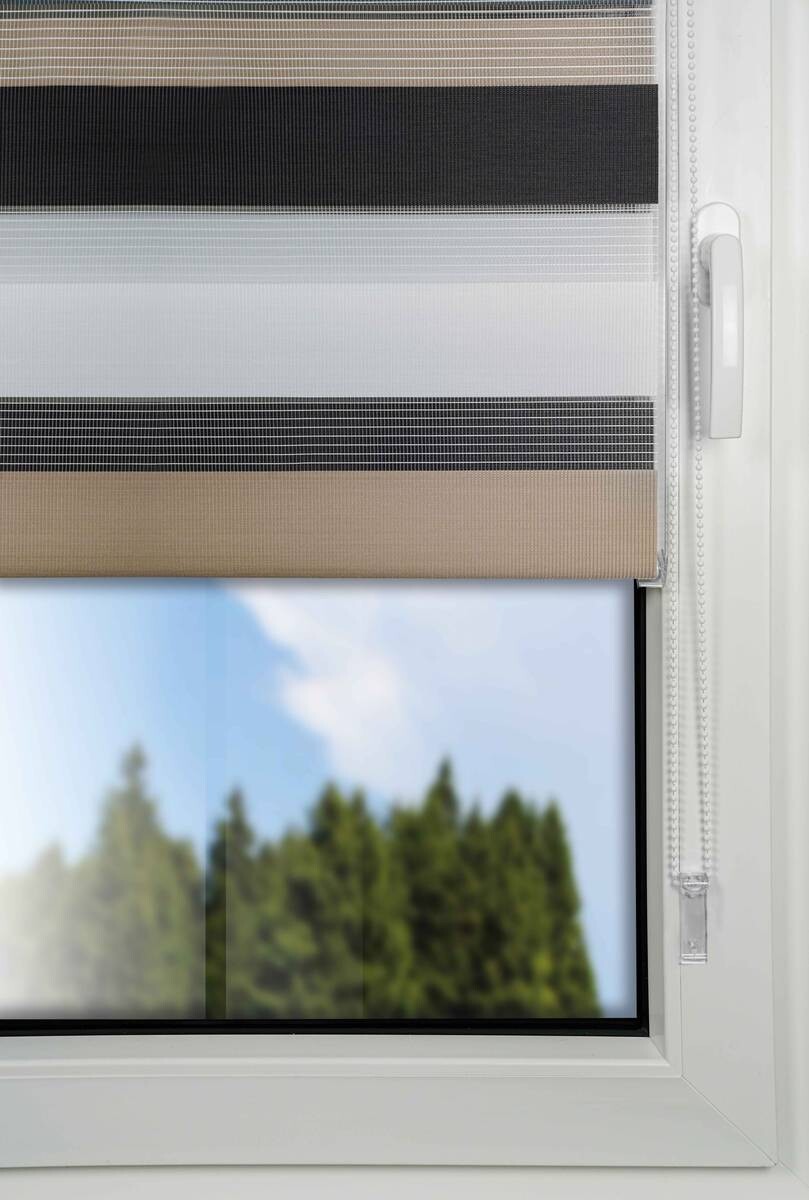 Doppelrollo Just-Triple Cappuccino B/L: ca. 140x160 cm