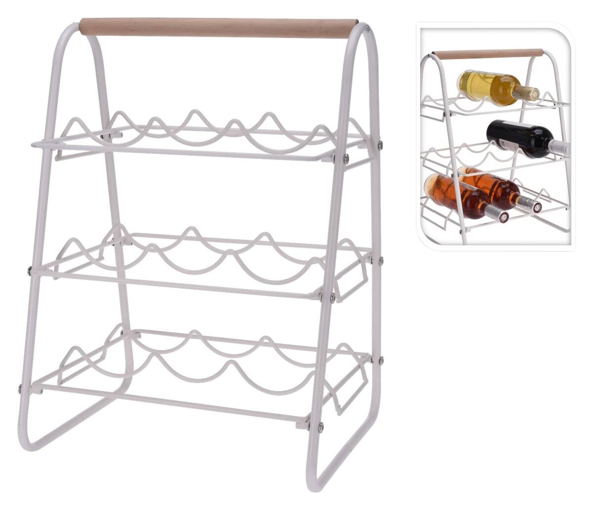 Flaschenregal weiß Metall