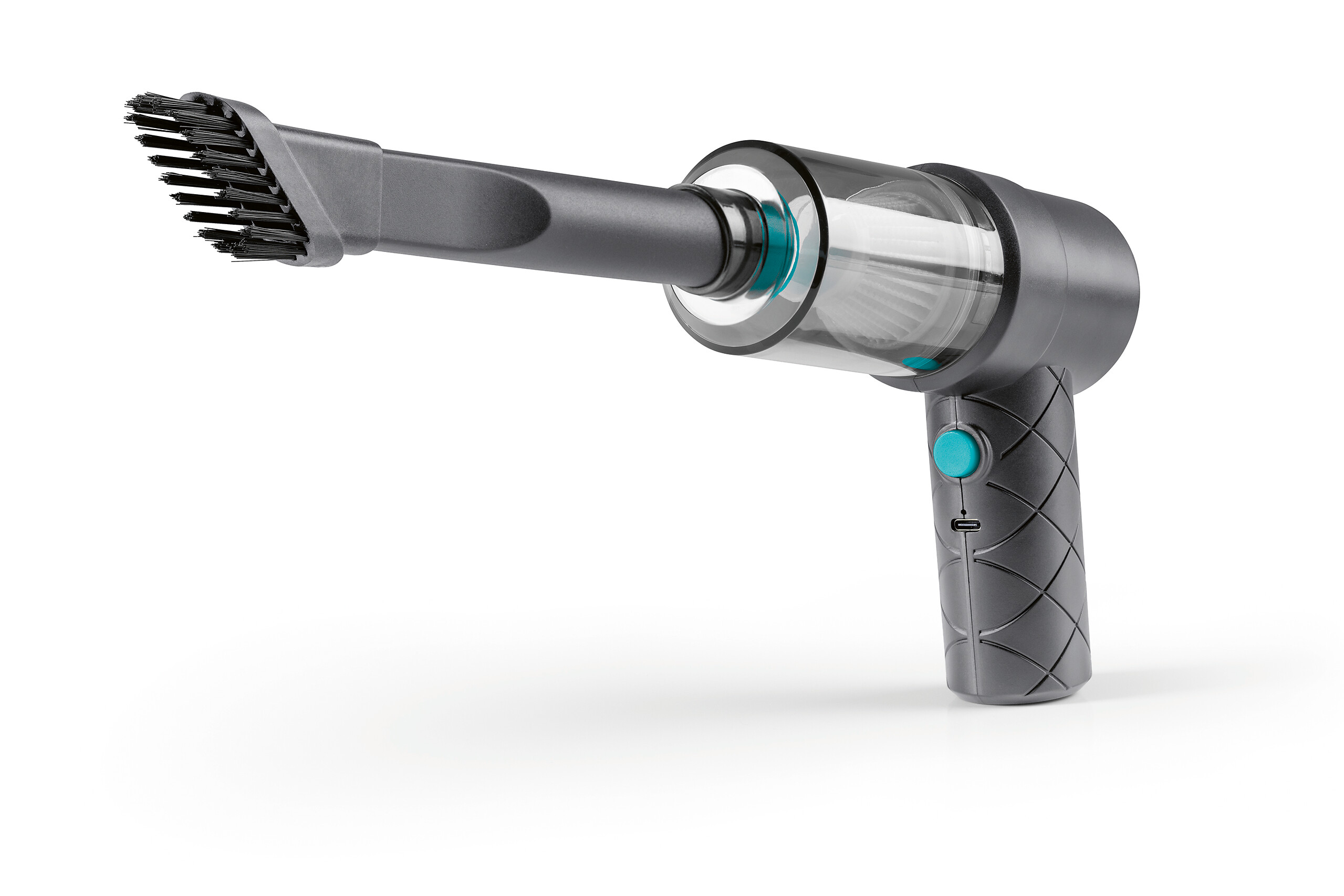 CLEANmaxx Akku-Handstaubsauger blau grau B/H/L: ca. 6,5x11,5x16 cm