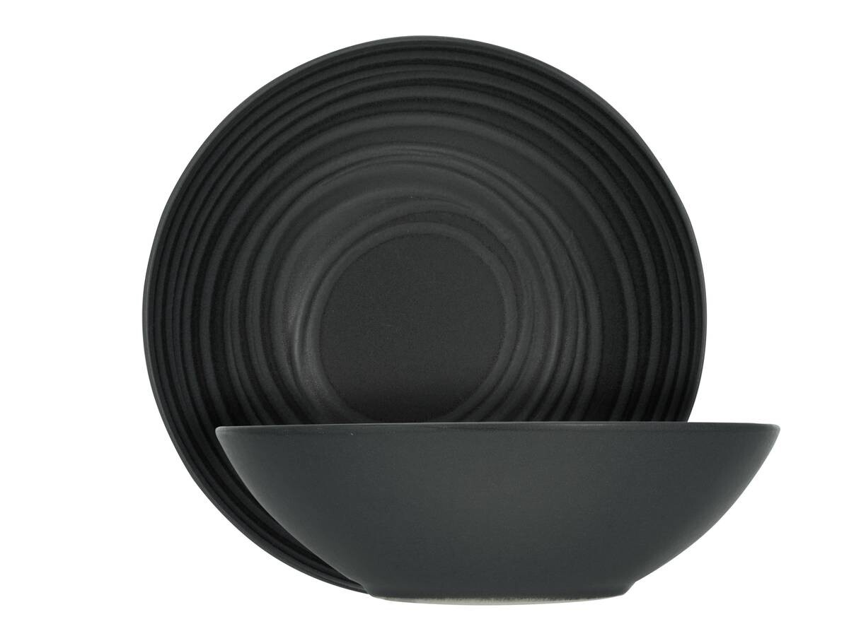 CreaTable Salatschale LAVA STONE dunkelgrau Steinzeug D: ca. 24 cm