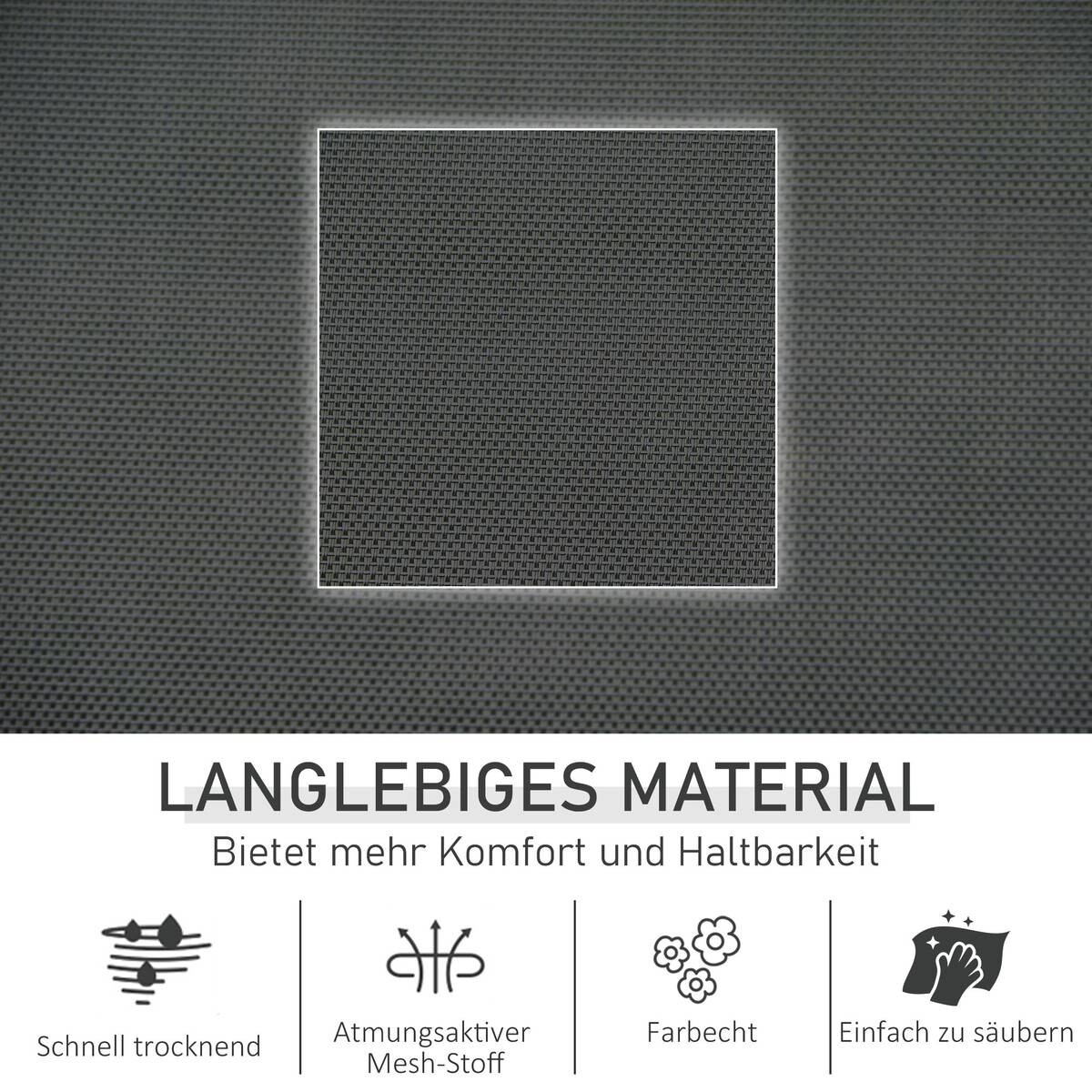 Outsunny Schaukelstuhl schwarz Metall B/H/L: ca. 62x88x150 cm