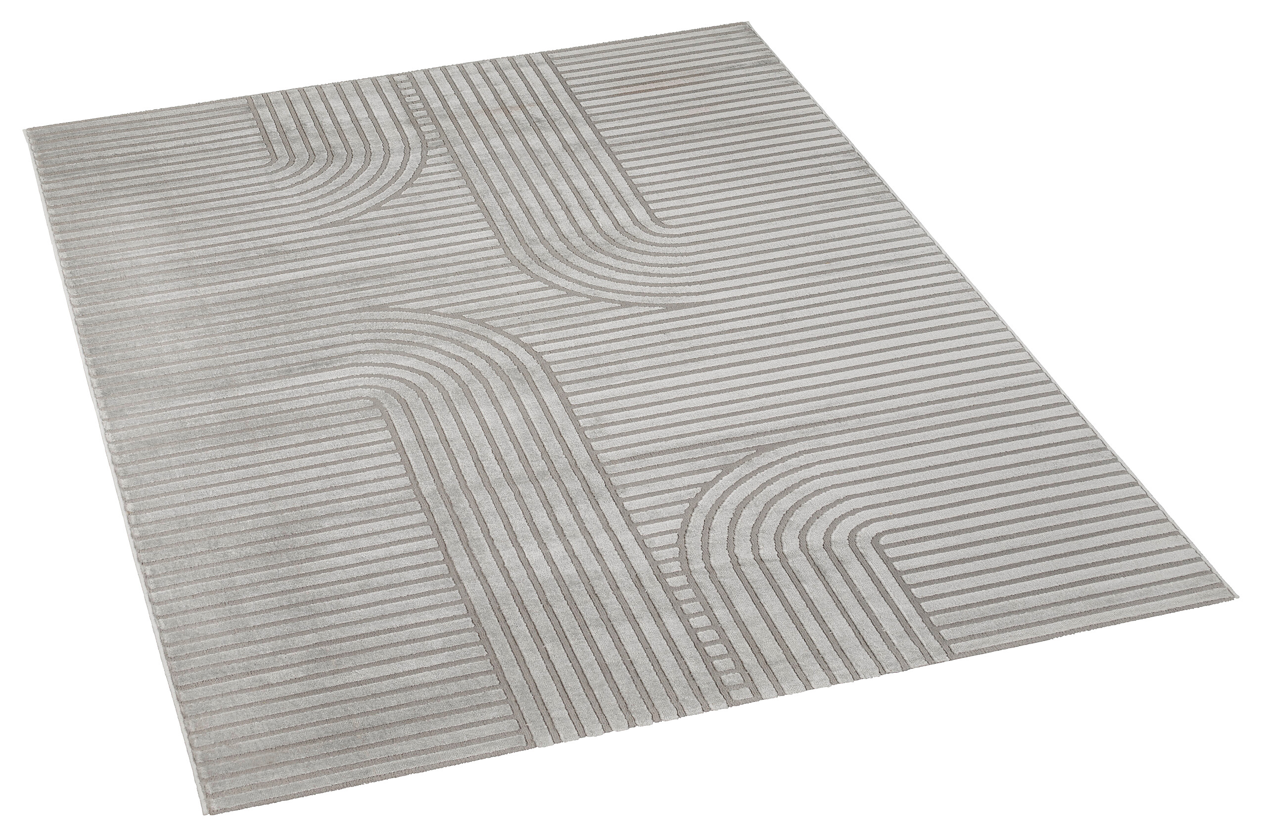 Webteppich Lucy grau B/L: ca. 160x220 cm