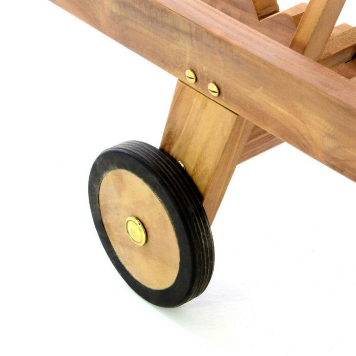 VCM Gartenliege braun Teakholz B/H/L: ca. 57x34x200 cm