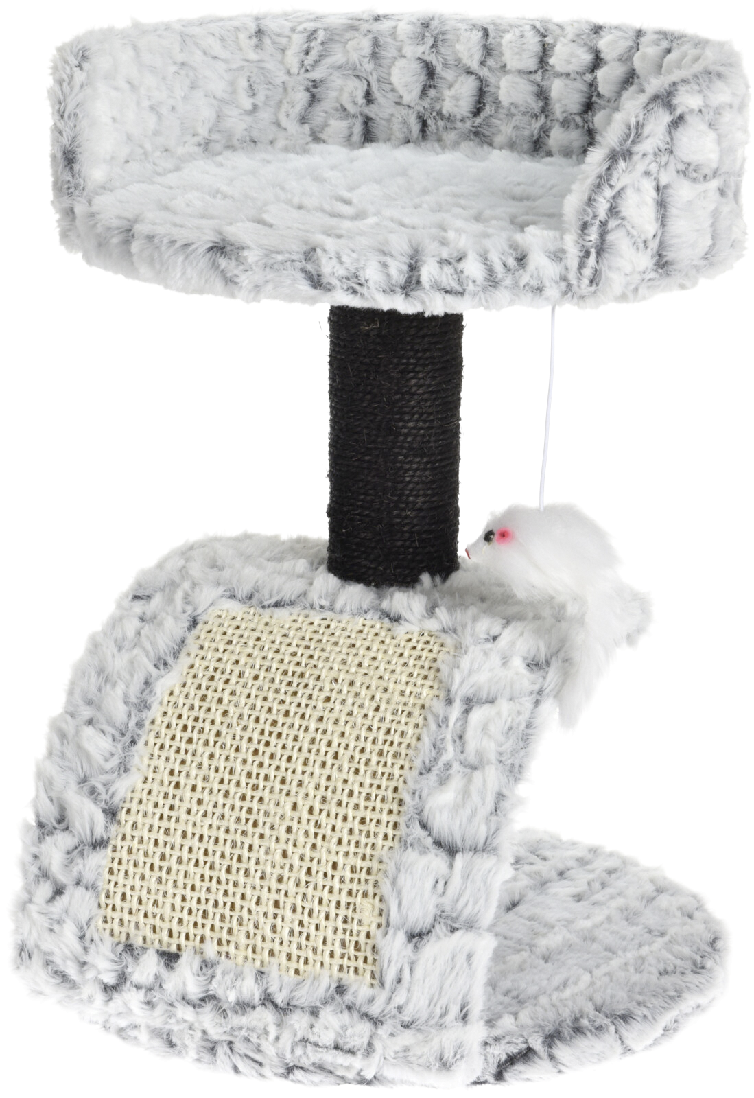 Katzenkratzbaum grau MDF B/H/T: ca. 30x40x30 cm