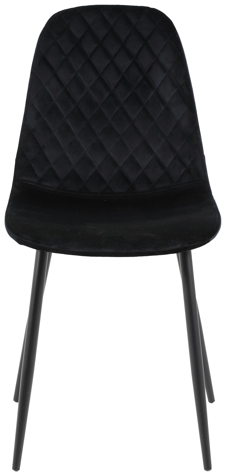 Stuhl Mira 4er Set schwarz Samtoptik B/H/T: ca. 44x89x53,5 cm