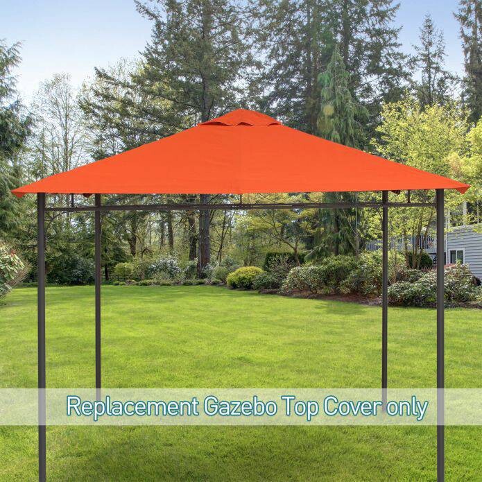 Outsunny Ersatzdach orange Polyester-Mischgewebe B/L: ca. 300x300 cm