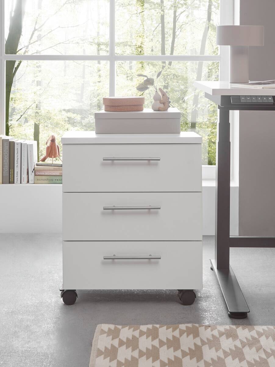 Rollcontainer Ben weiß B/H/T: ca. 40x56x39 cm