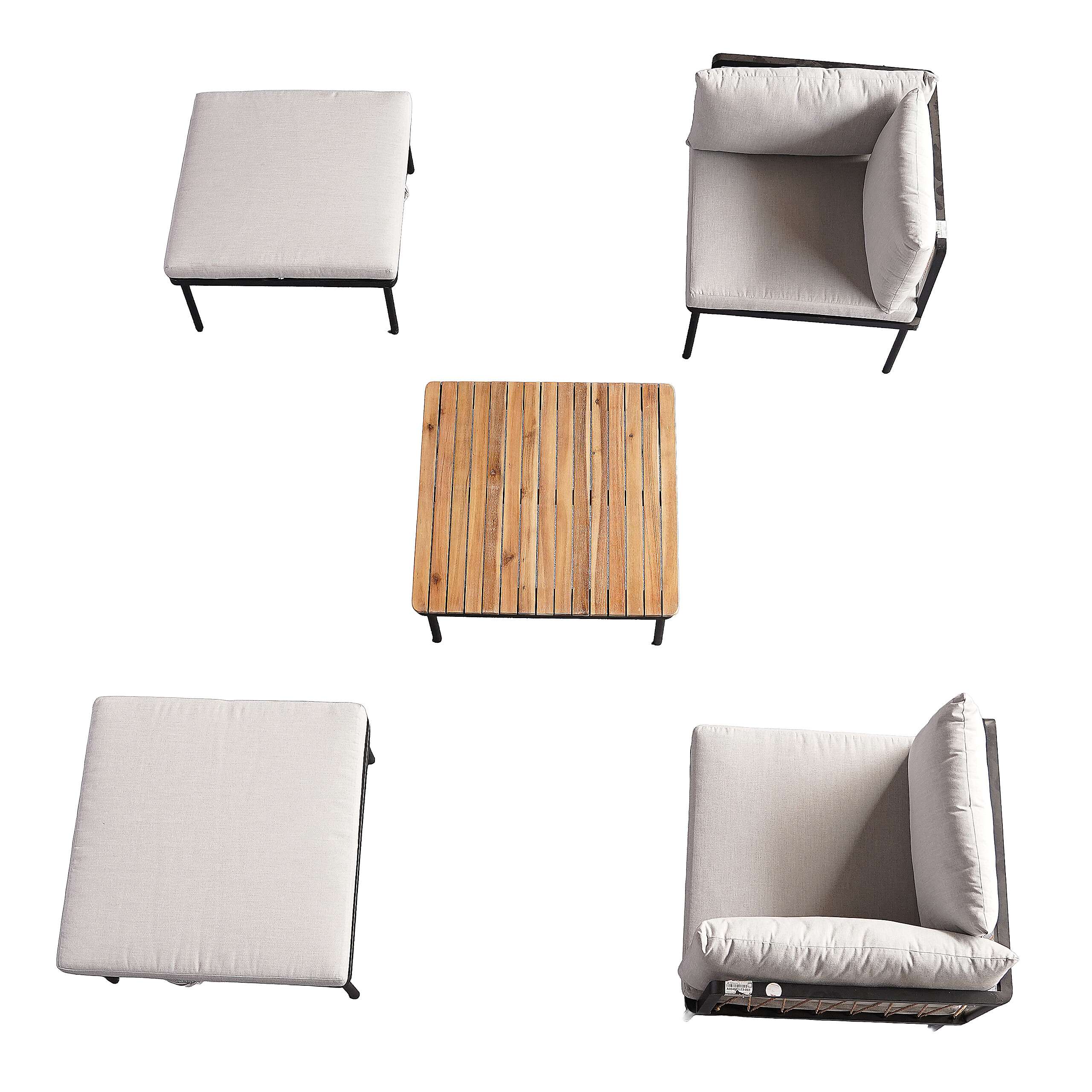 POCOline Gartensitzgruppe grau Akazie