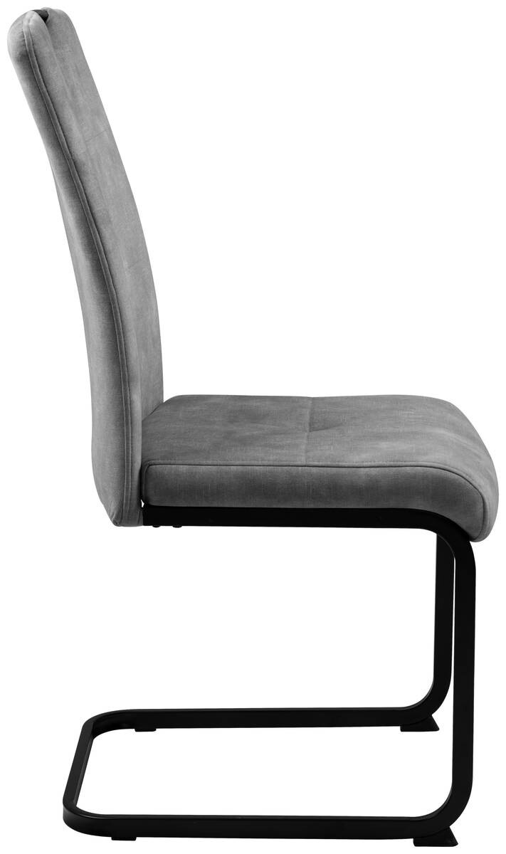 Schwingstuhl Zora hellgrau Microfaser B/H/T: ca. 42x100x61 cm