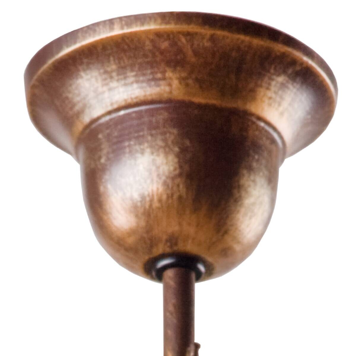 Lamkur Pendelleuchte Retro II braun Stahl Glas H/L: ca. 45x30 cm E27 1 Brennstellen