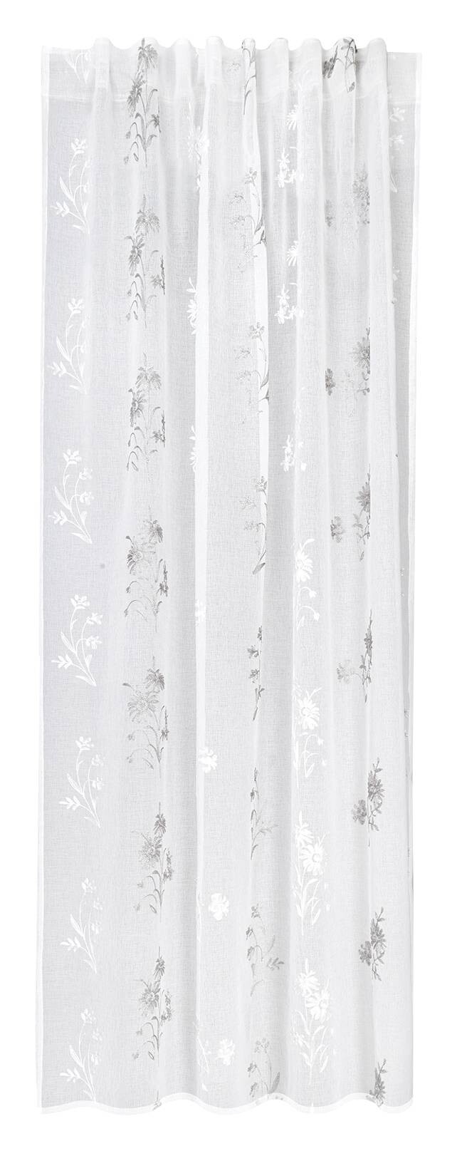 Happy Home Kombivorhang Blattranke silber B/L: ca. 140x245 cm