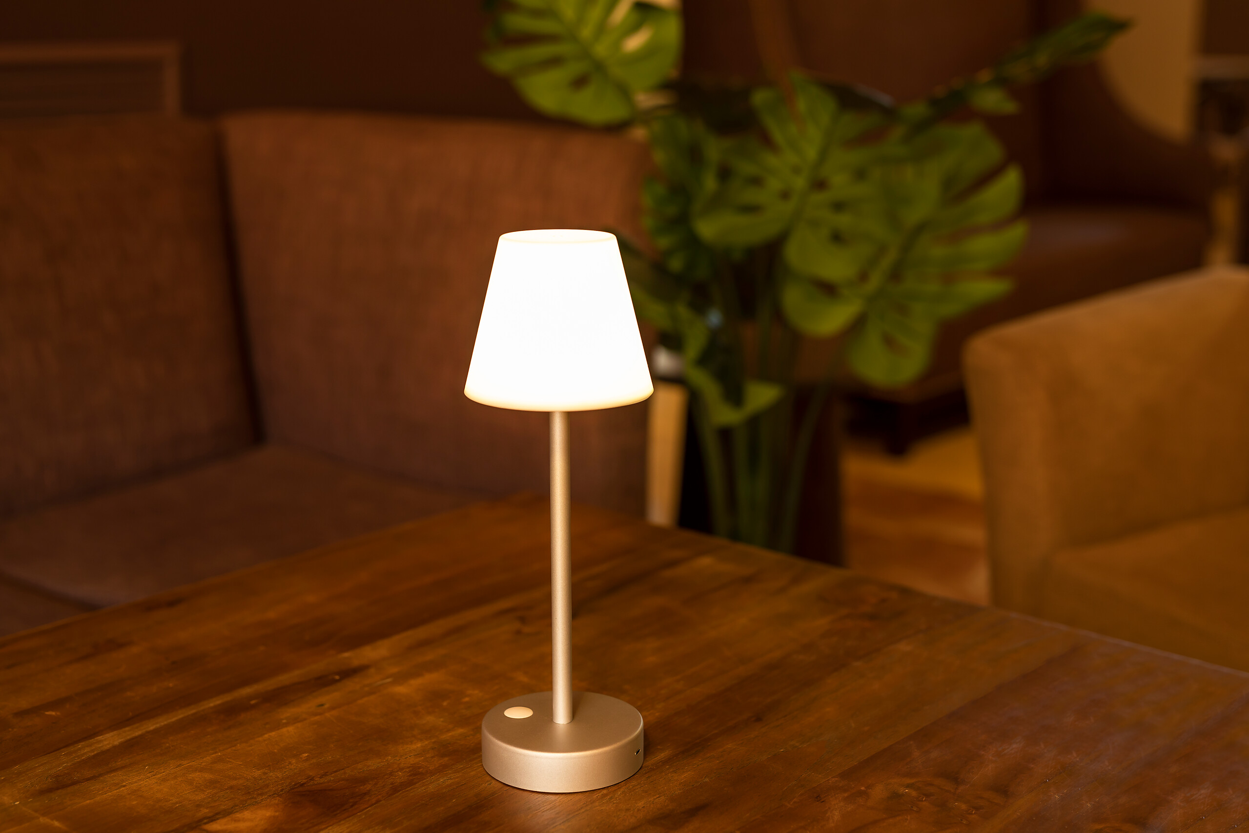 NewGarden LED-Tischleuchte Slim-30 gold Metall Kunststoff B/H/L: ca. 11x32x11 cm 1 Brennstellen