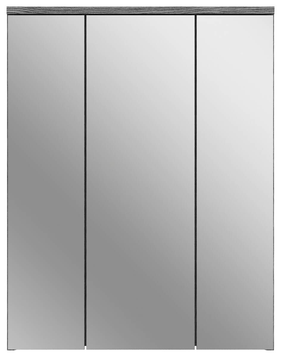 Badezimmer-Set BLAKE Rauchsilber Nachbildung weiß Hochglanz B/H/T: ca. 60x191x34 cm