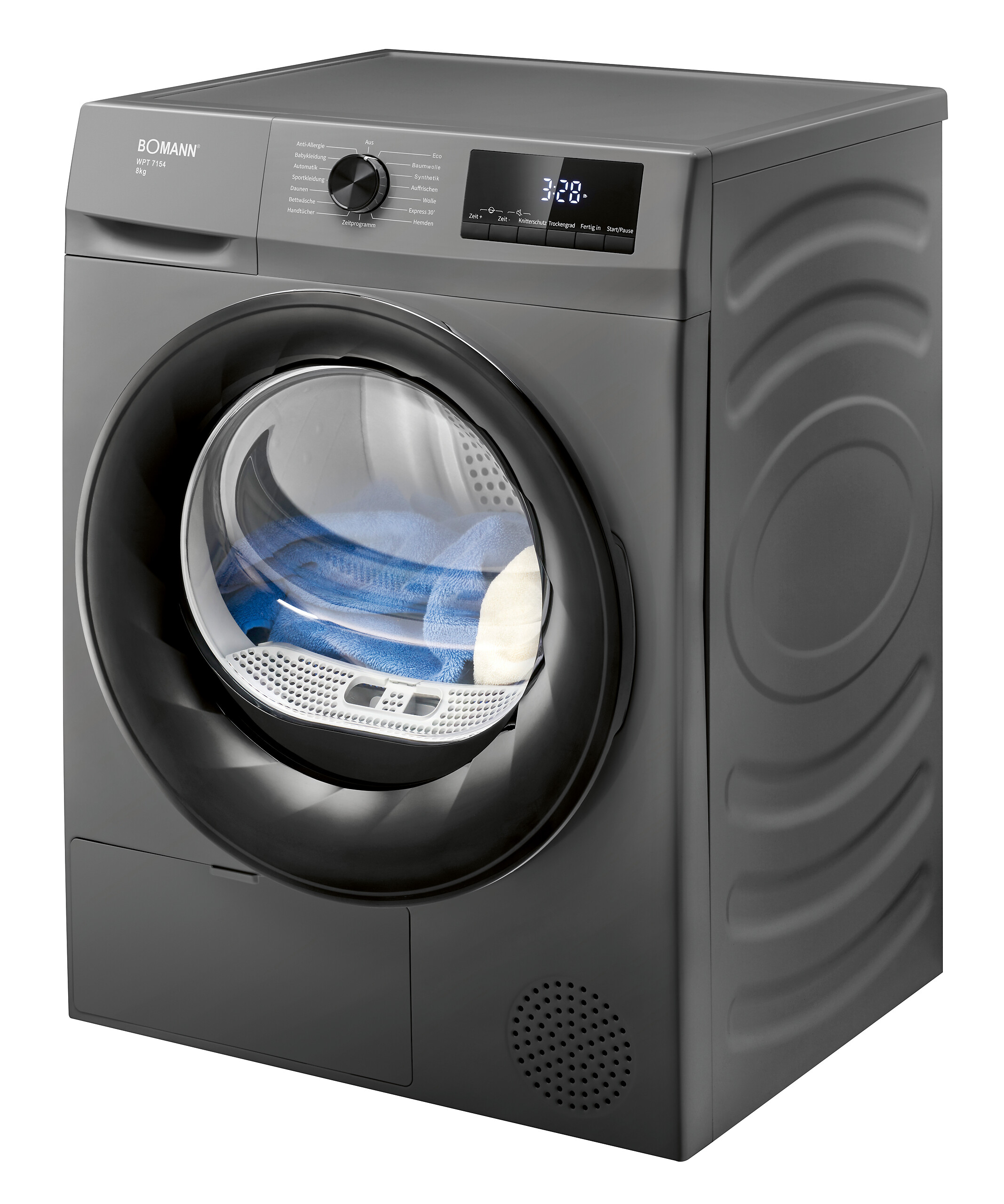Bomann Wärmepumpentrockner WPT 7154 titanfarbig B/H/T: ca. 59,5x84,5x58 cm ca. 8 kg
