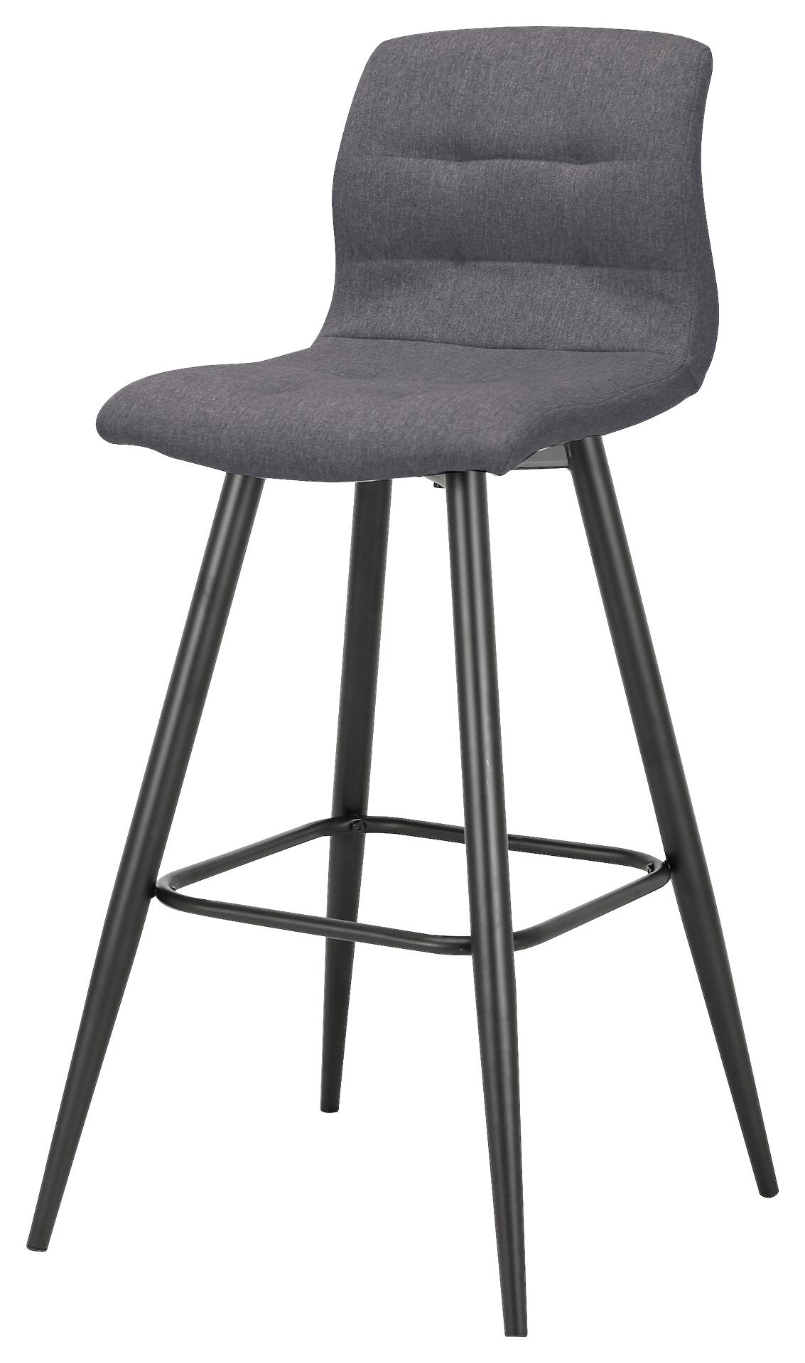 Barhocker SIMONE  2er-Set anthrazit Webstoff B/H/T: ca. 42x103x51 cm