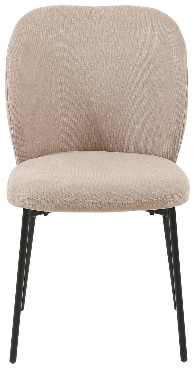 Stuhl Medina beige Webstoff B/H/T: ca. 46x85x48 cm