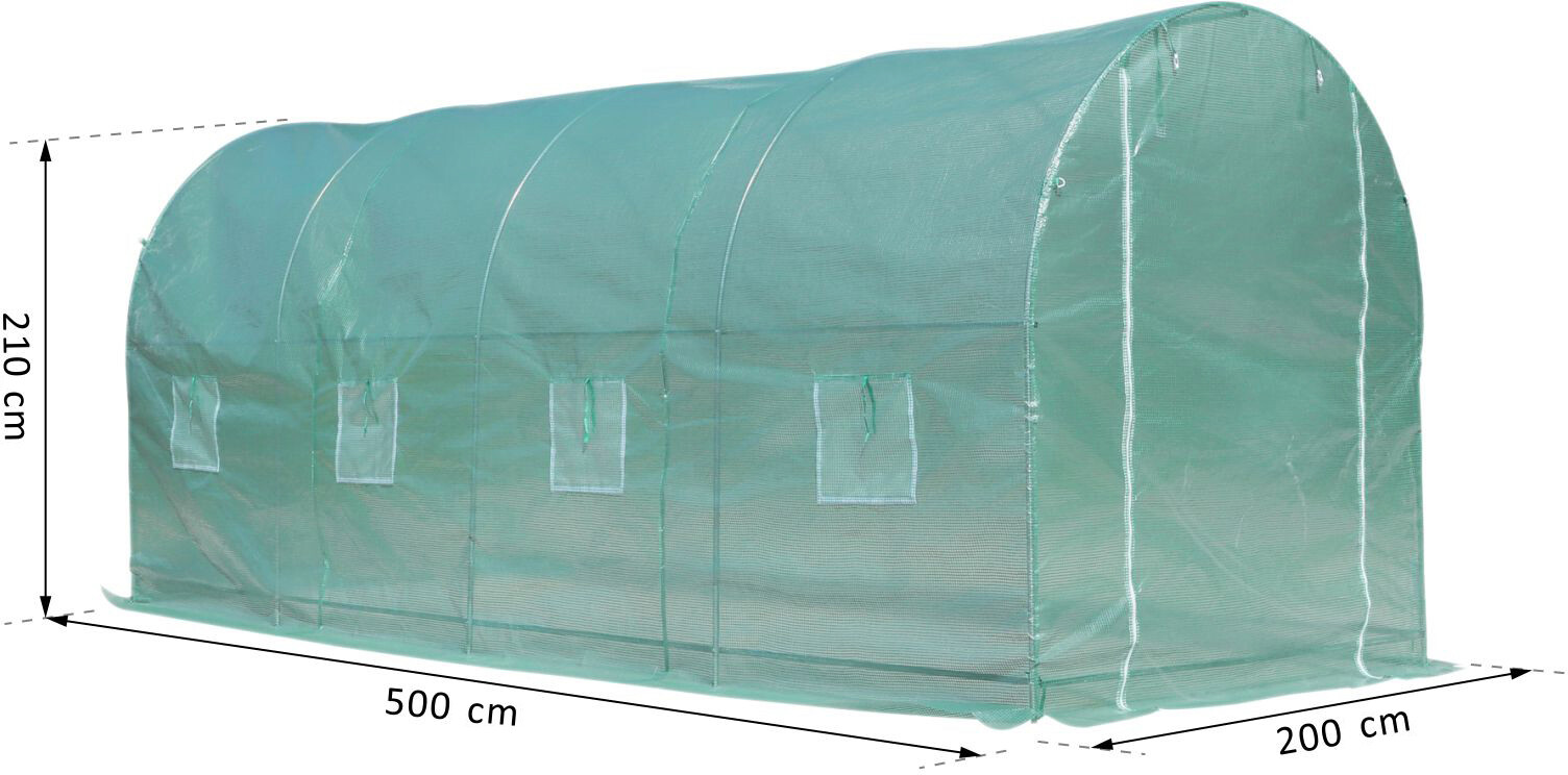 Outsunny Foliengewächshaus B/H/L: ca. 200x210x500 cm