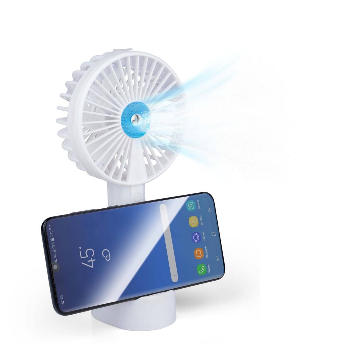 Tischventilator 871125247490 weiß Kunststoff B/H/T: ca. 104x220x41 cm