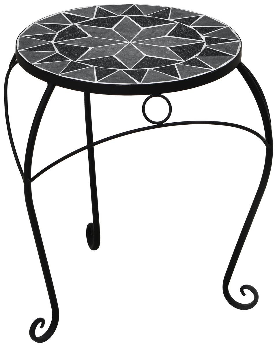 POCOline Beistelltisch Mosaik schwarz Metall H/D: ca. 33x27 cm POCOline Beistelltisch Mosaik schwarz Metall H/D: ca. 33x27 cm