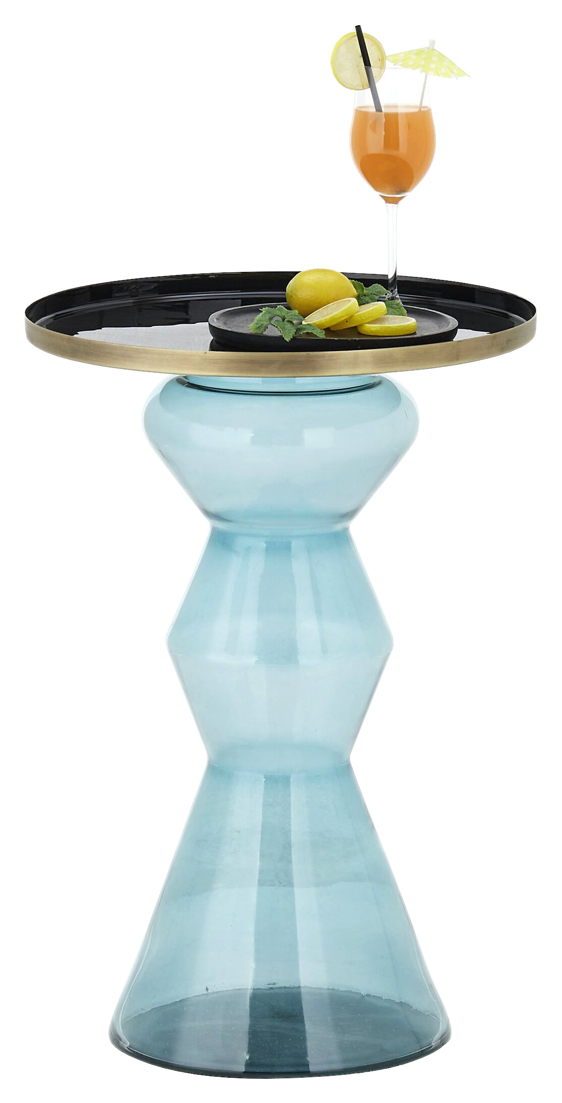 Beistelltisch Kasi II messing Eisen H/D: ca. 65x45 cm