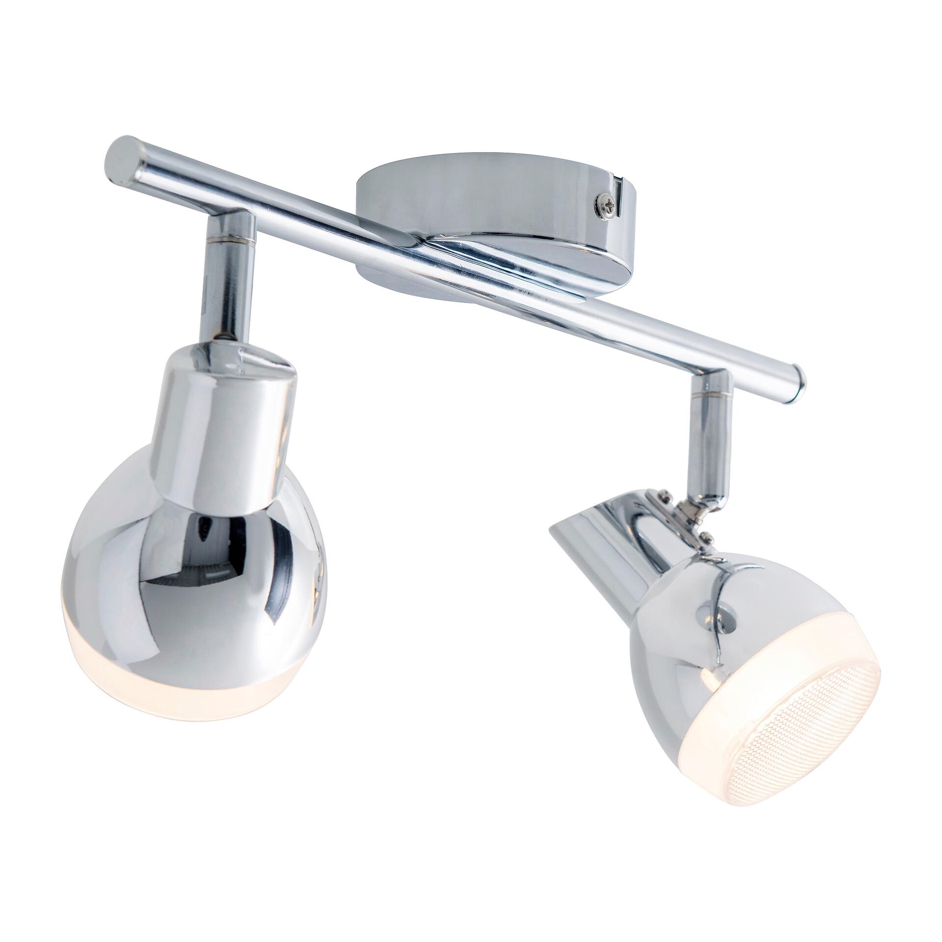 Näve Leuchten LED-Spot Chrom Kunststoff Metall B/H/T: ca. 30x13x8 cm 2 Brennstellen