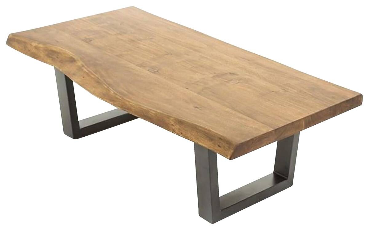 byLIVING Couchtisch JUDY natur schwarz Akazie Metall B/H/T: ca. 120x45x60 cm