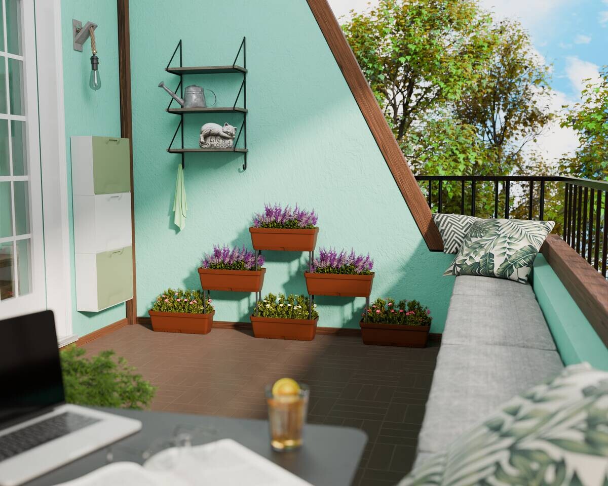 Lolego Veg Pflanzständer braun Polypropylen B/H/L: ca. 17x32x50 cm