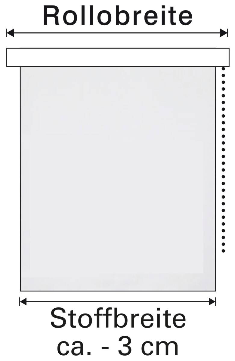 Boviva Klebe-/Klemmrollo Lino cremeweiß B/L: ca. 80x210 cm
