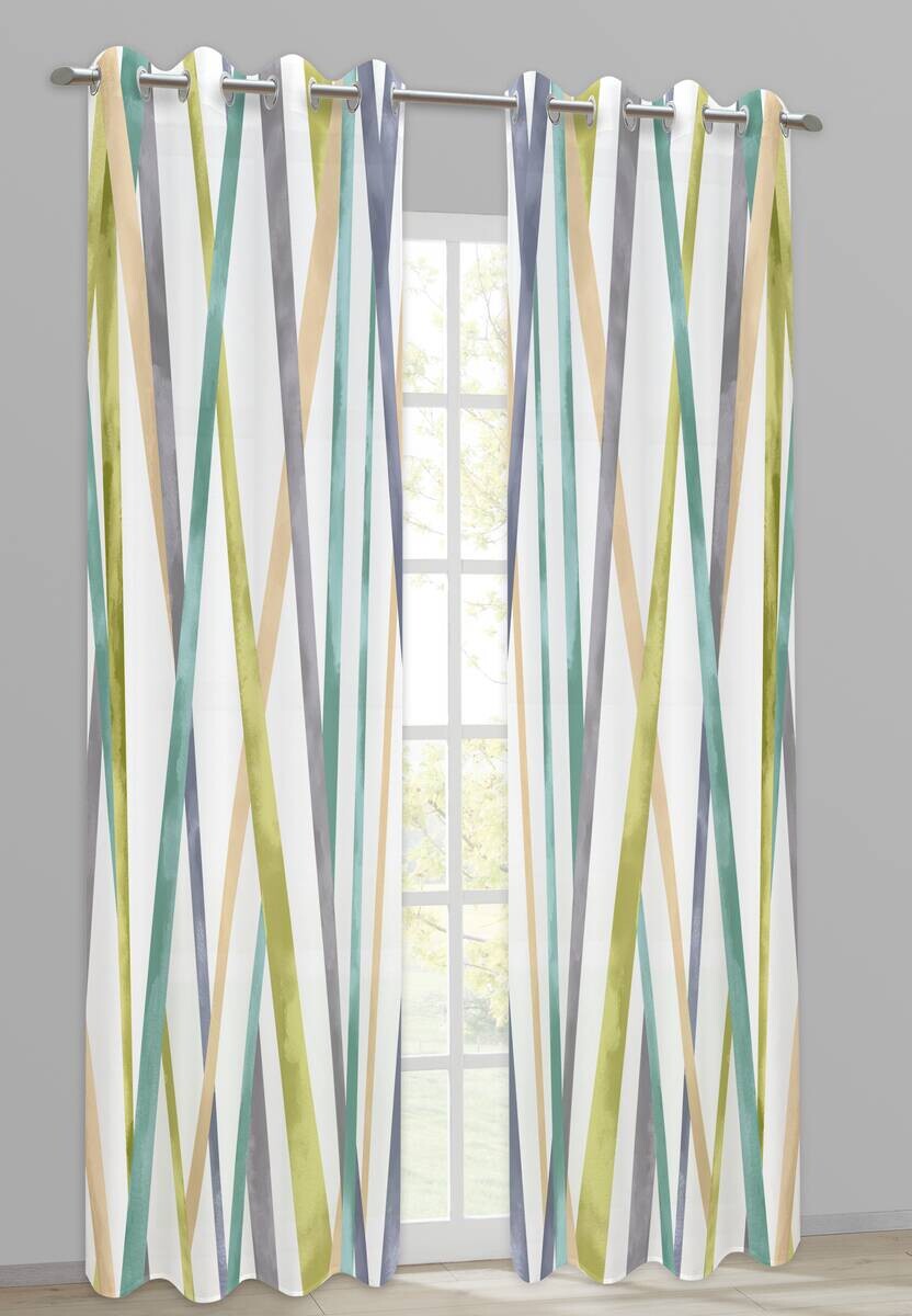 silver edition Ösenvorhang Melanie grün B/L: ca. 135x245 cm