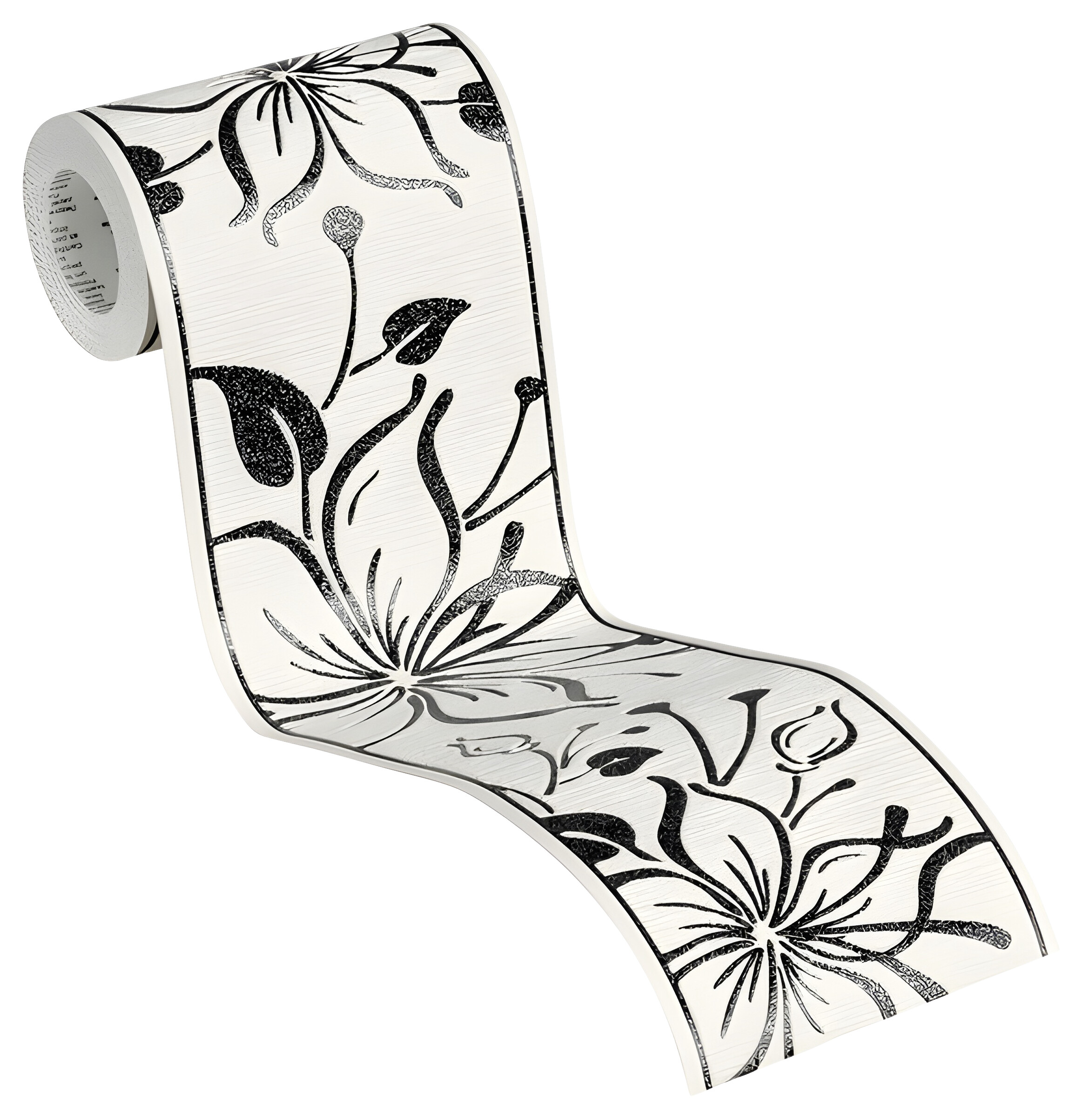 A.S.Creation Bordüre silber weiß B/H/D: ca. 13x500x8,5 cm