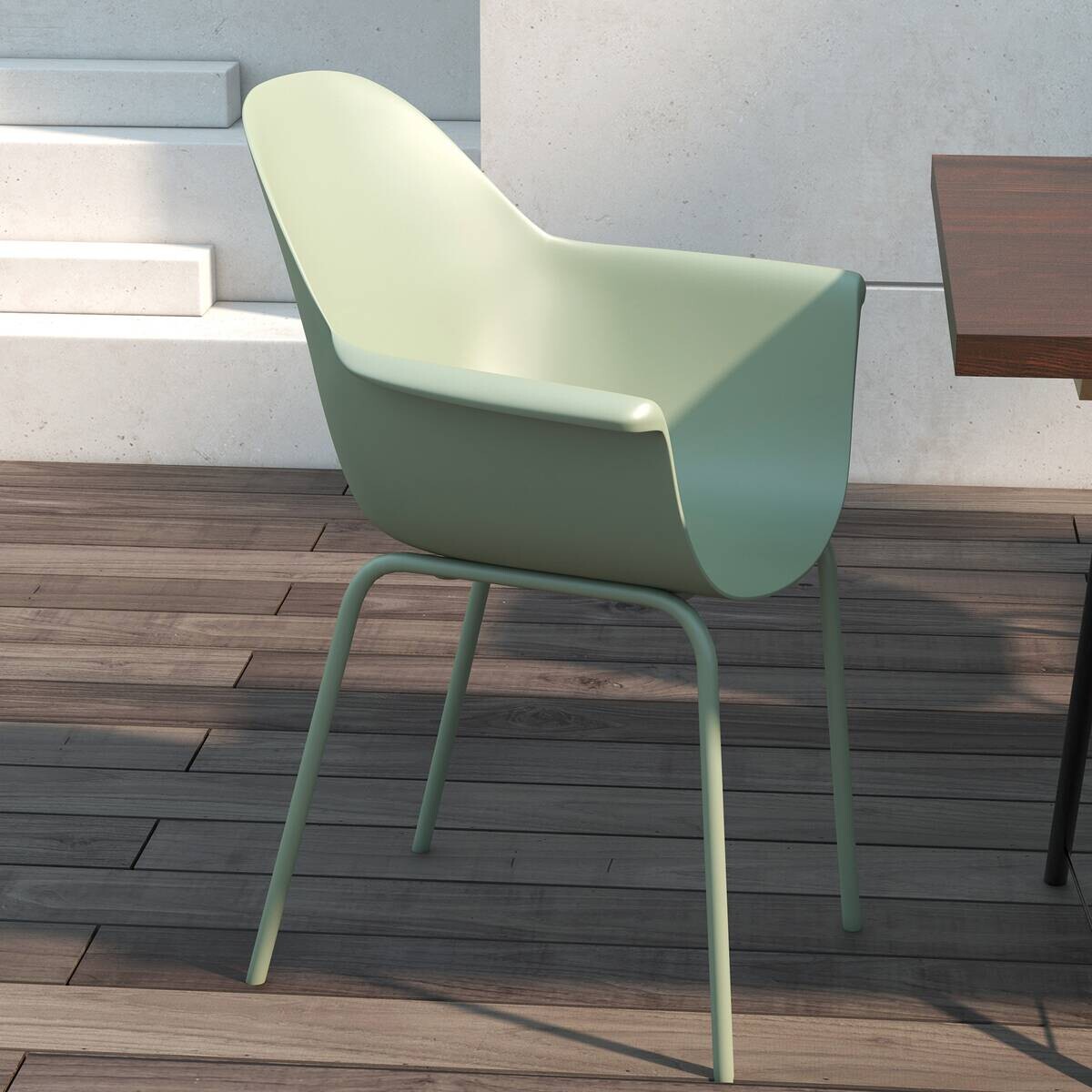 Outsunny Bistro-Set grün Kunststoff B/H/L: ca. 55x84x59 cm