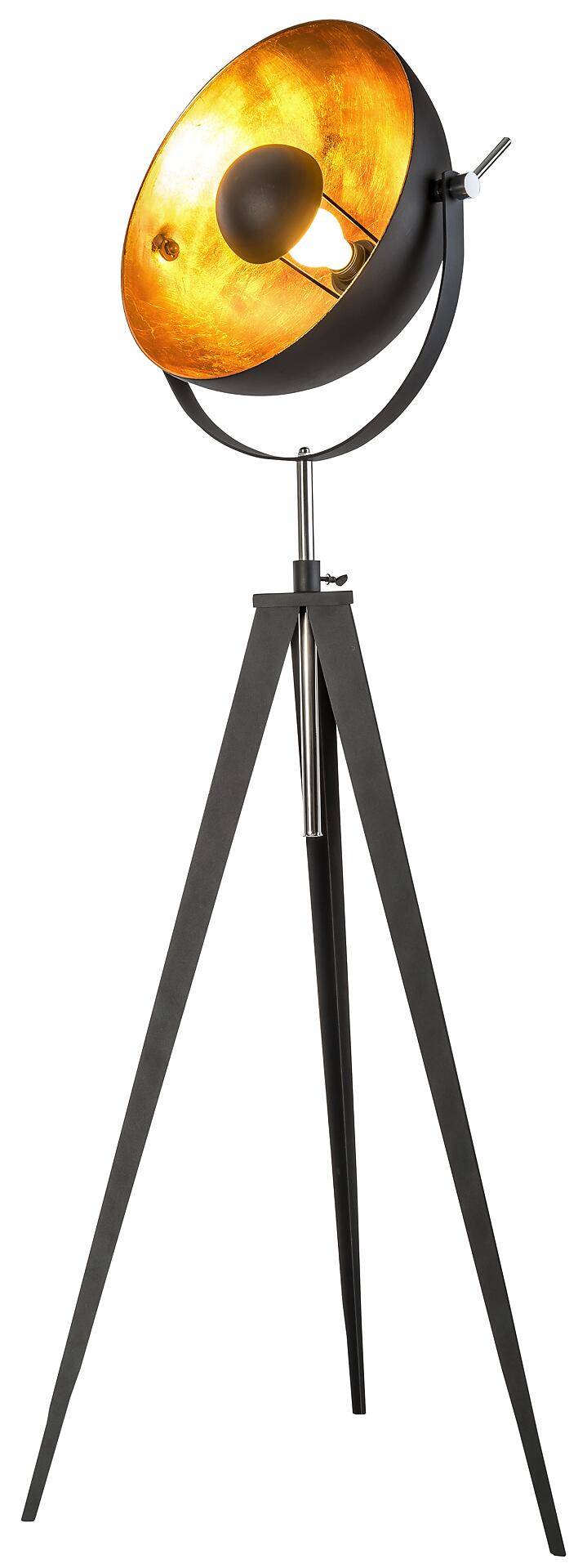 GLOBO Stehleuchte Bowy gold schwarz Metall H/D: ca. 168x63,5 cm 1 Brennstellen