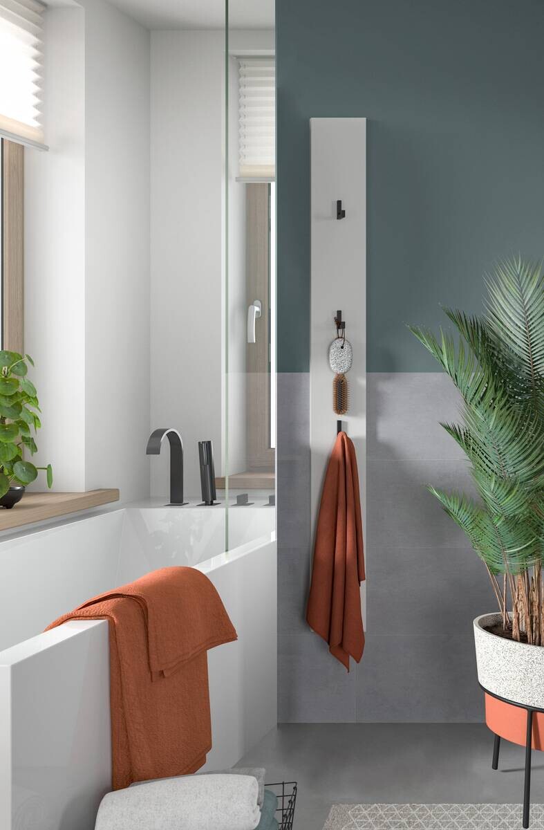 Garderobenpaneel Prisma weiß B/H/T: ca. 16x150x6 cm