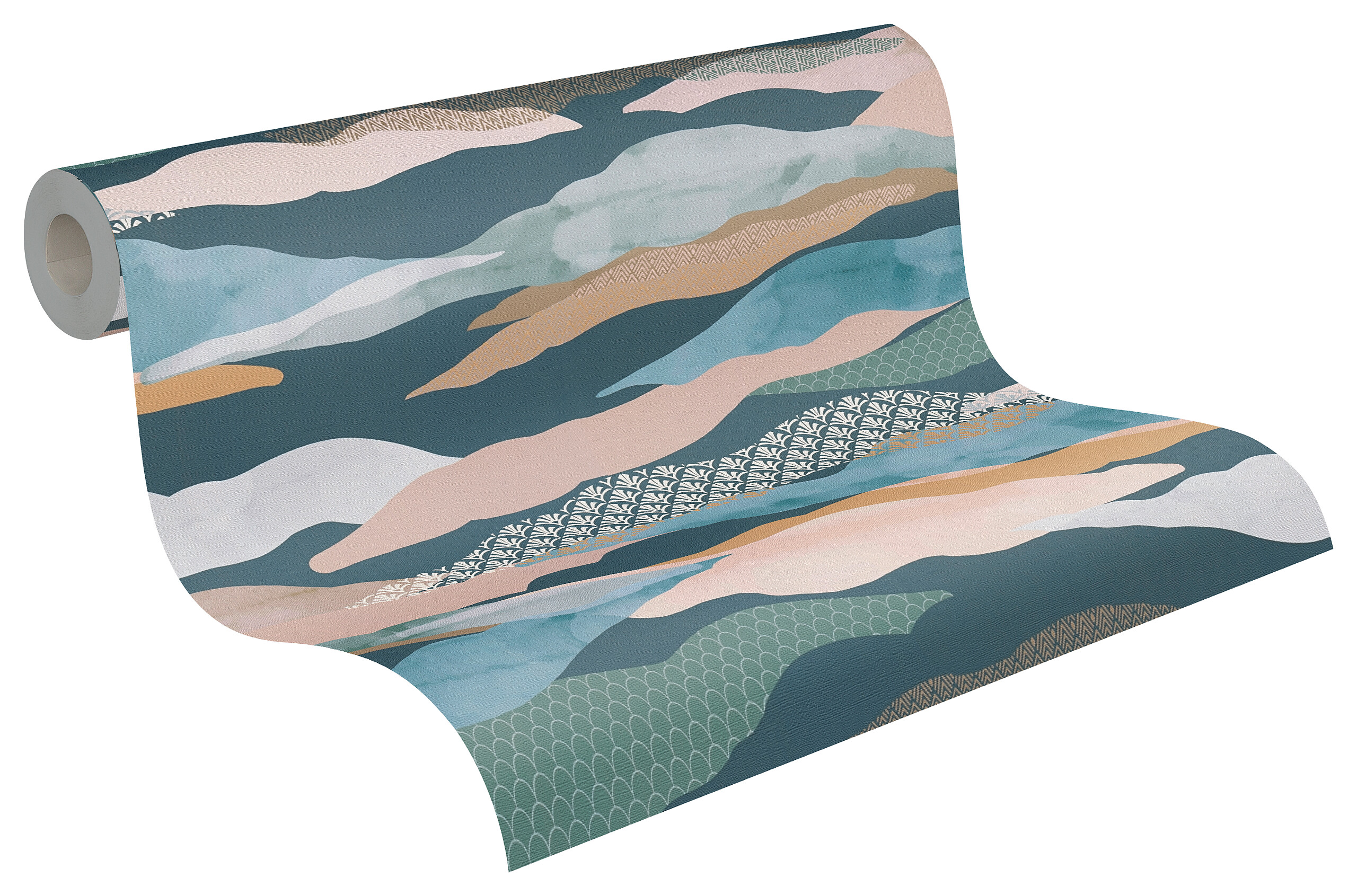 A.S.Creation Vliestapete grün rosa B/H/D: ca. 53x1005x8 cm