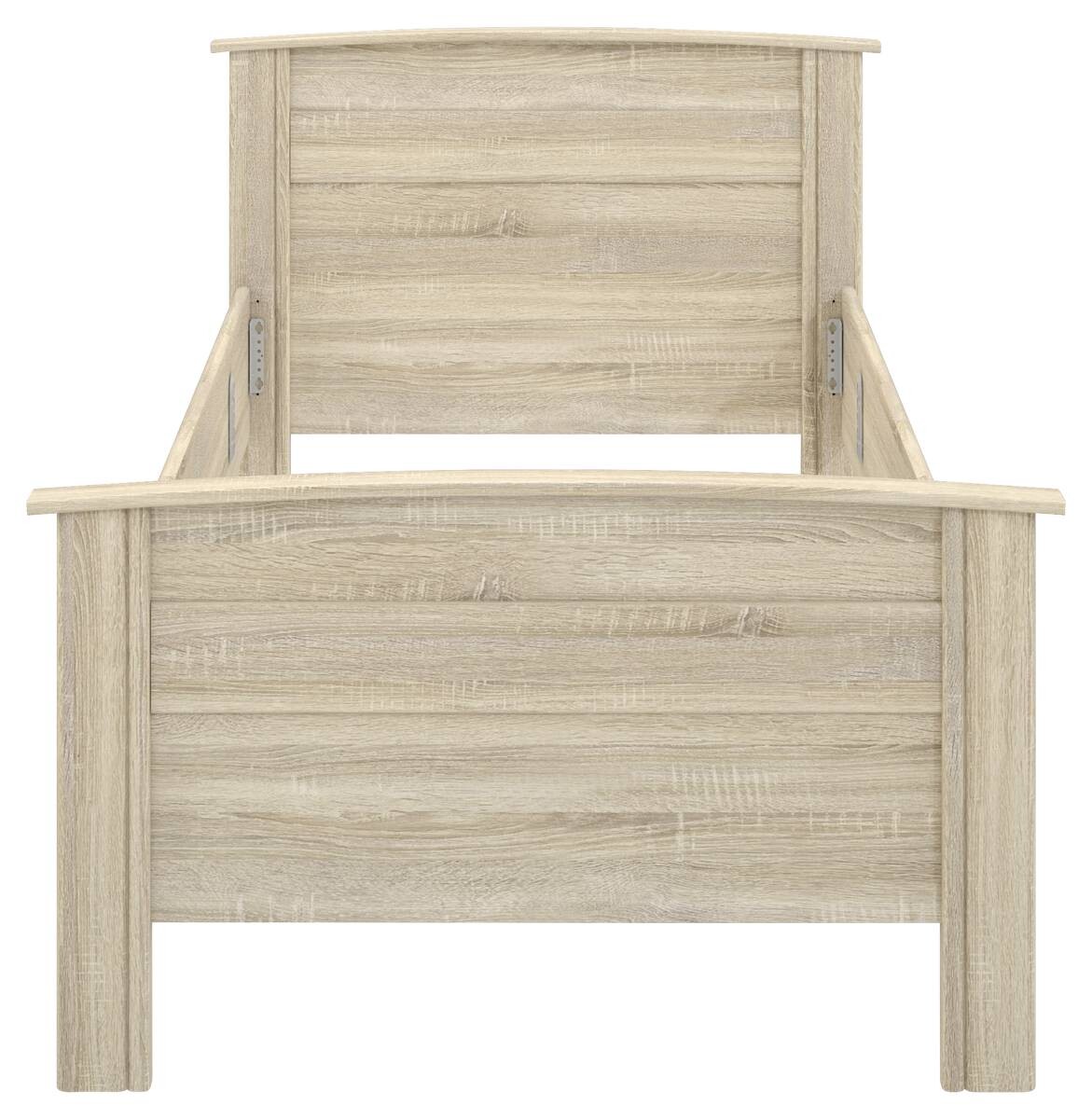 Komfortbett Eiche Sonoma Nachbildung weiß B/H/T: ca. 115x89,5x203 cm Liegefläche B/L: ca. 100x200 cm