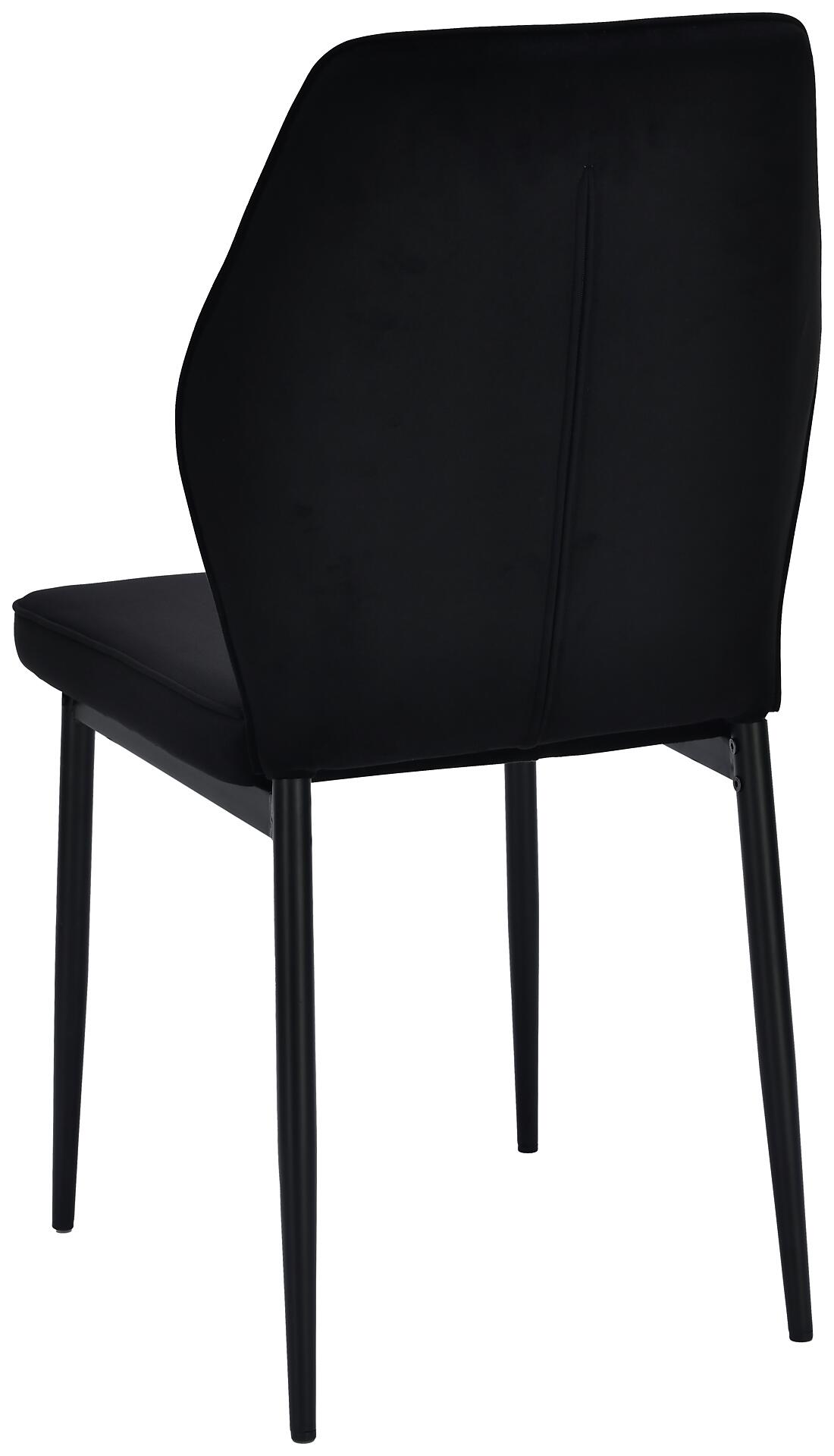 Stuhl Jimmy schwarz Samtoptik B/H/T: ca. 42x87,5x57 cm