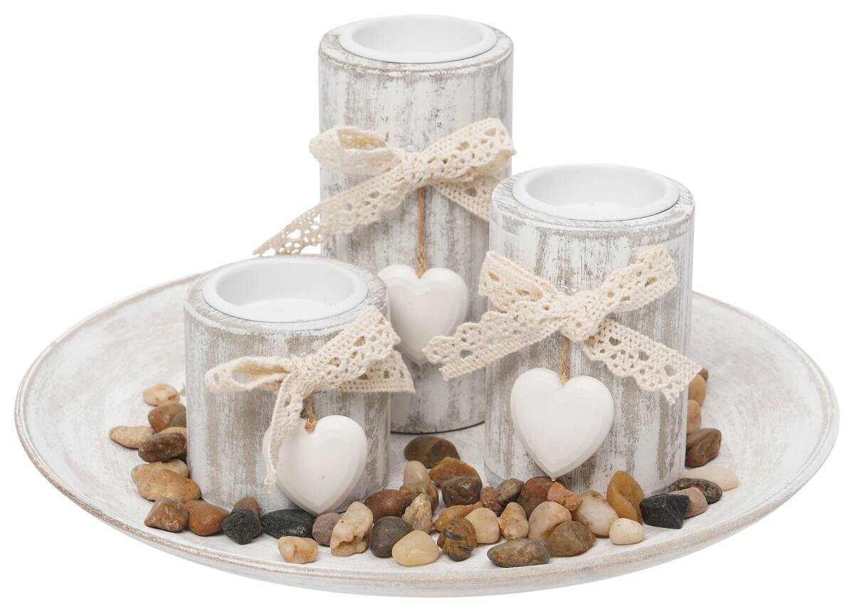 Teelichthalterset natur Holz