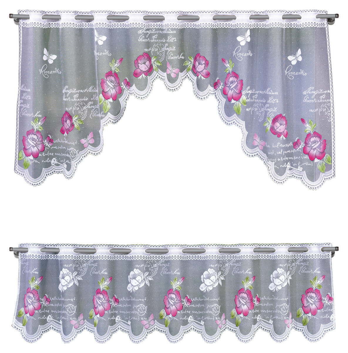 POCOline Scheibengardine Amrum bunt B/L: ca. 50x140 cm