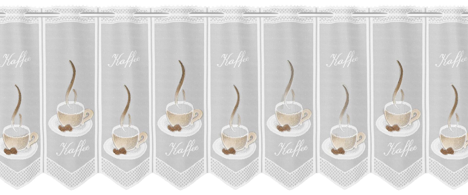 POCOline Scheibengardine Kaffee braun B/L: ca. 145x45 cm