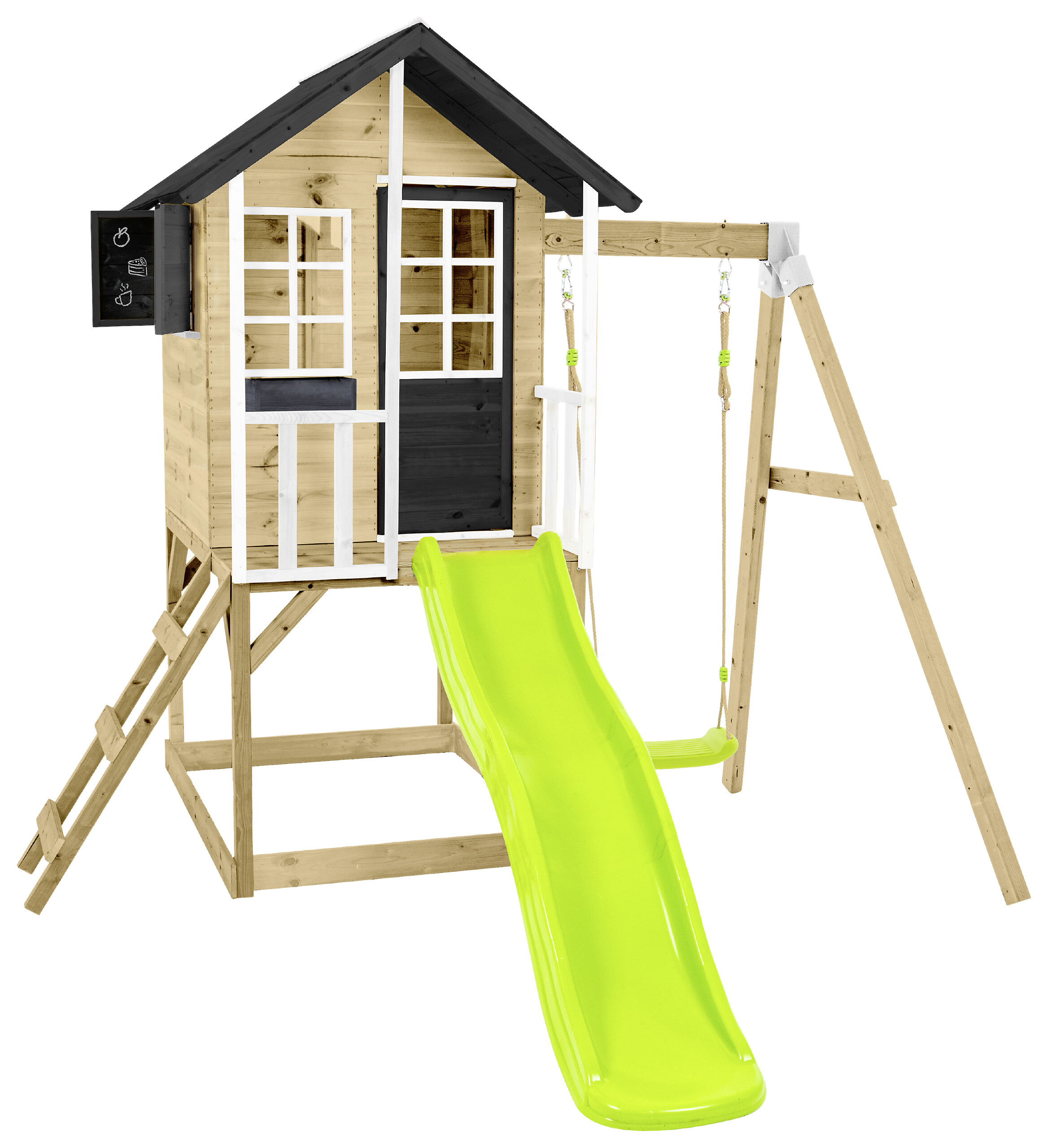 Zwerkules Spielhaus Holli weiß B/H/L: ca. 280x224x352 cm