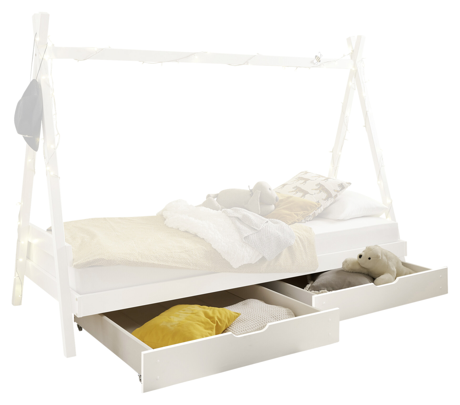 Bett Sora weiß Liegefläche B/L: ca. 90x200 cm