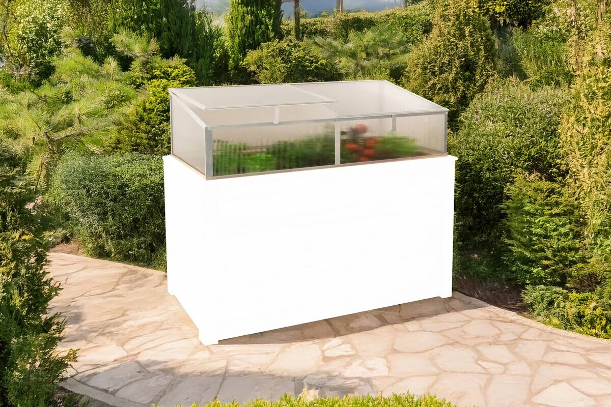 Westmann Frühbeetaufsatz Genus silber B/H/L: ca. 165x29x85 cm