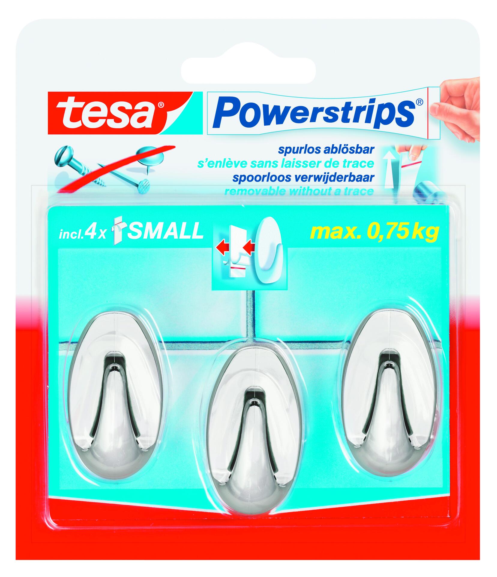 Powerstrips Chrom Kunststoff B/H/L: ca. 25,5x4,4x17 cm