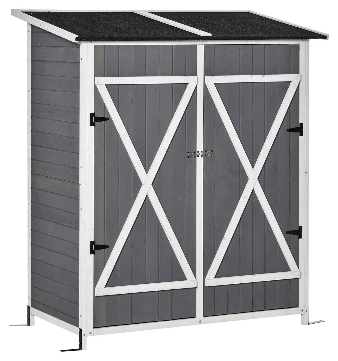 Outsunny Gartenhaus grau B/H/T: ca. 139x160x75 cm