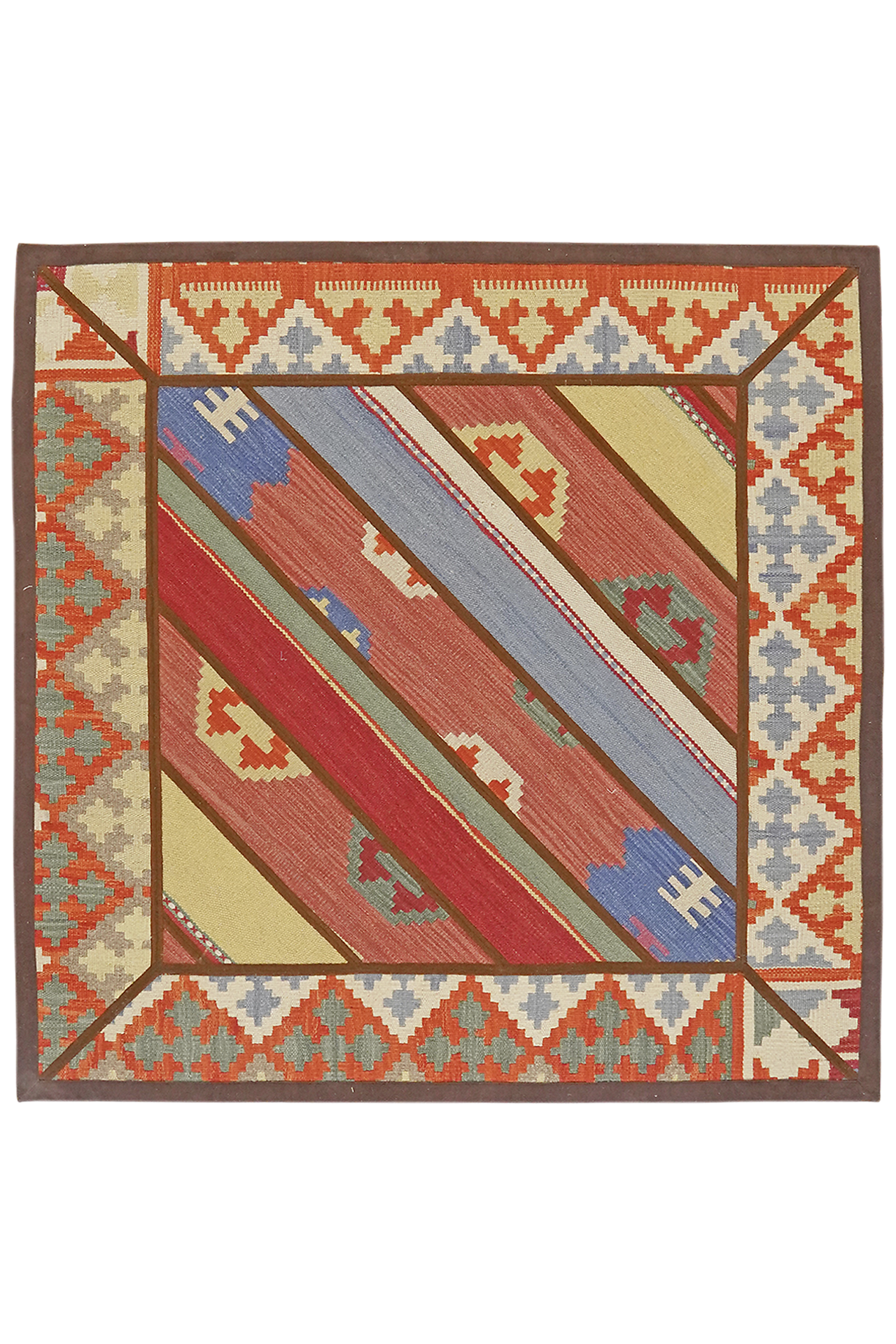 PersaTepp Teppich Kelim Tekkehdouz bunt B/H/L: ca. 120x1x120 cm