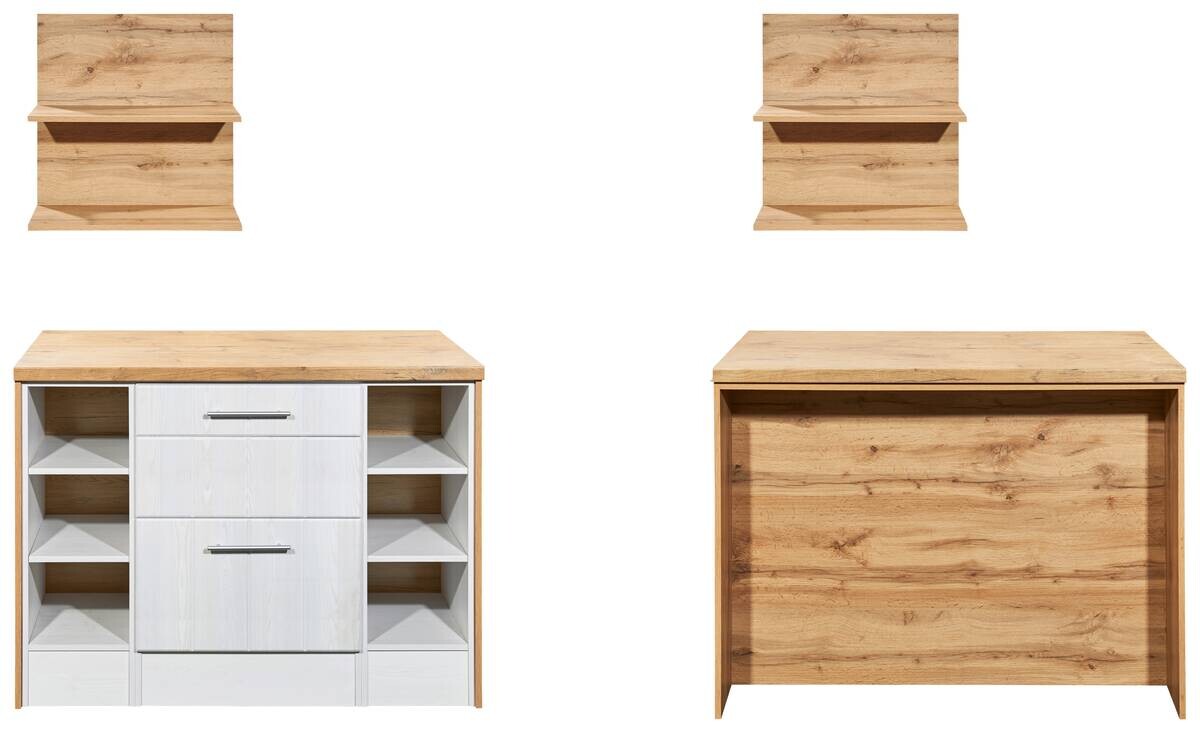 Respekta Inselküche Anton Eiche Wildeiche Nachbildung B/H/T: ca. 124x91x90 cm Respekta Inselküche Anton Eiche Wildeiche Nachbildung B/H/T: ca. 124x91x90 cm