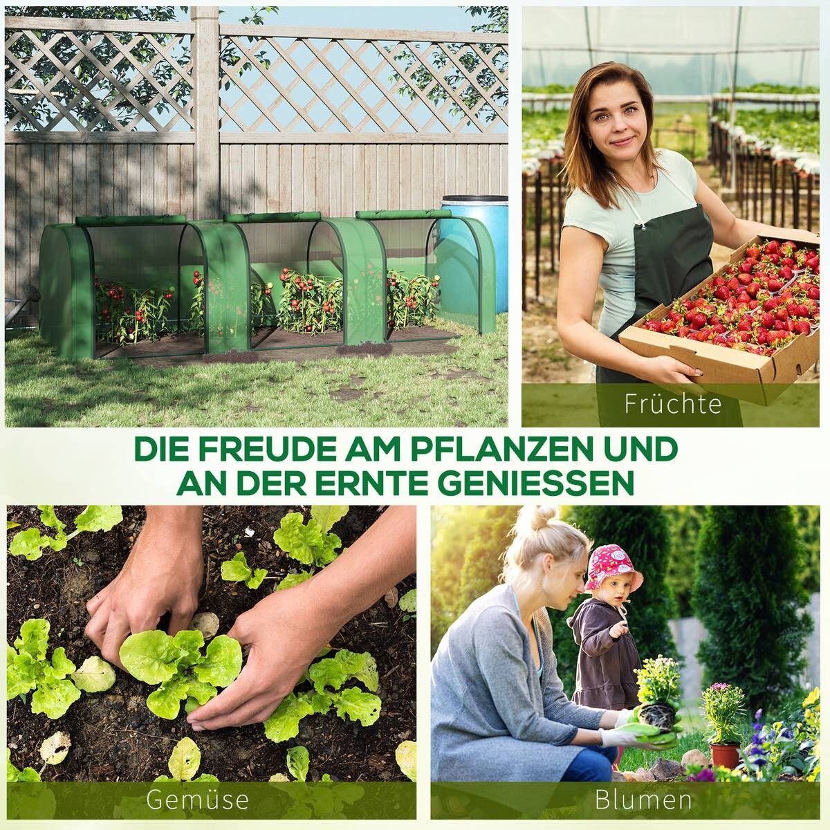 Outsunny Mini-Gewächshaus B/H/L: ca. 100x80x295 cm