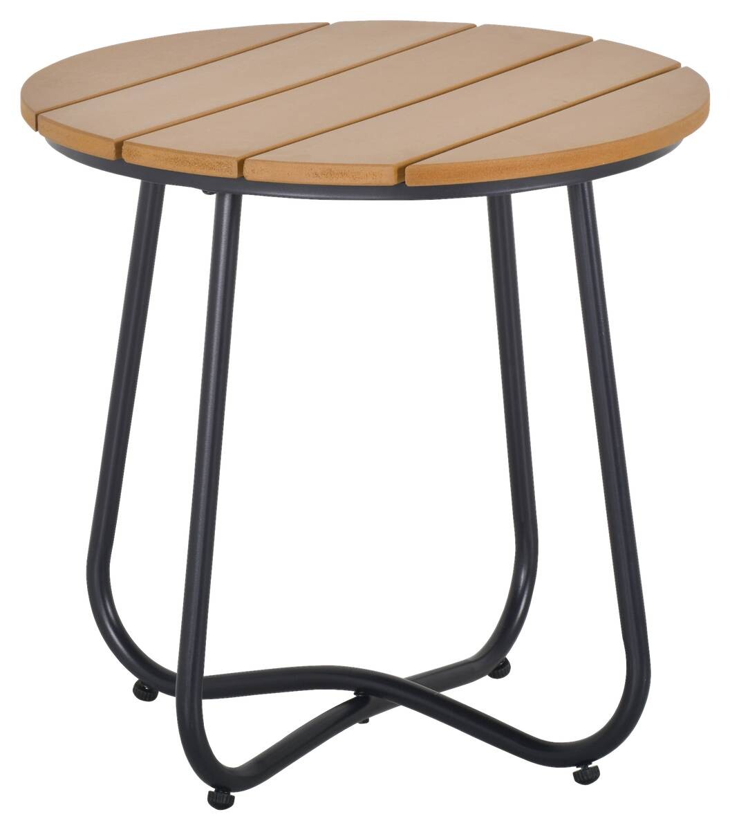 Outsunny Gartentisch braun Kunststoff H/D: ca. 48x49 cm