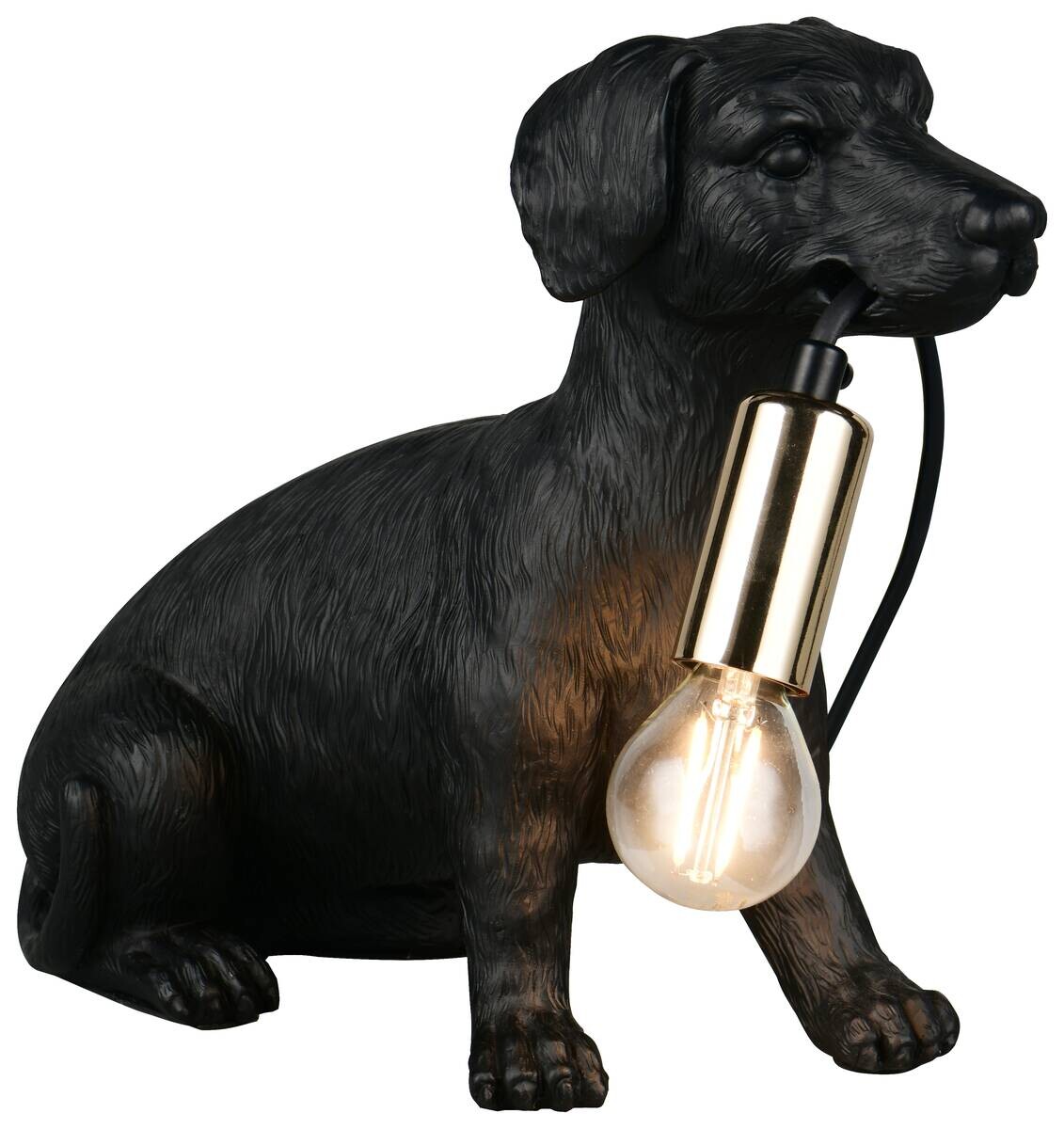 Reality Leuchten Tischleuchte Rudi schwarz Kunststoff B/H/L: ca. 23,5x12,5x28 cm