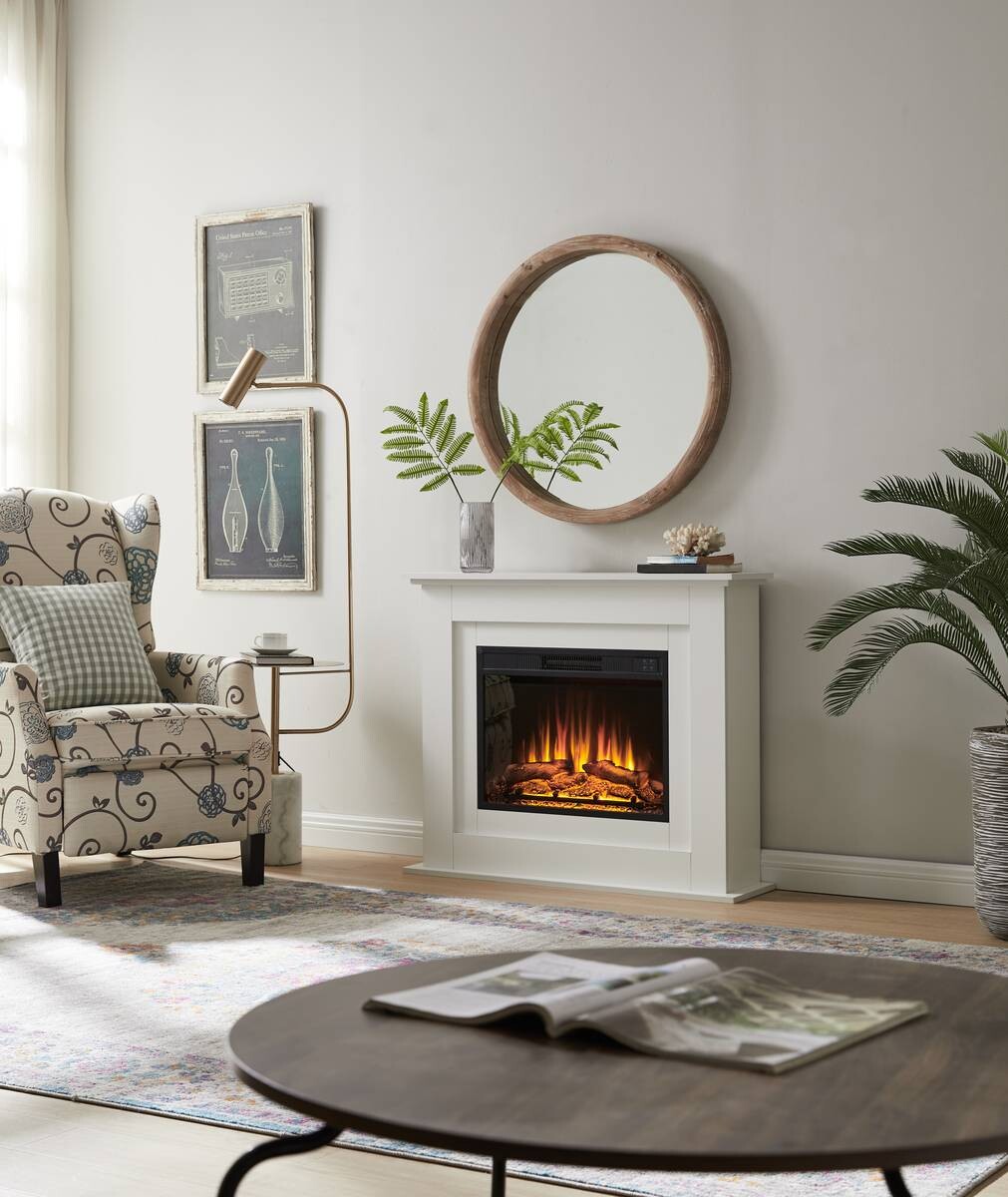 Balderia Elektrischer-Kamin EF447A-MT447A-W weiß B/H/T: ca. 82x100x25 cm